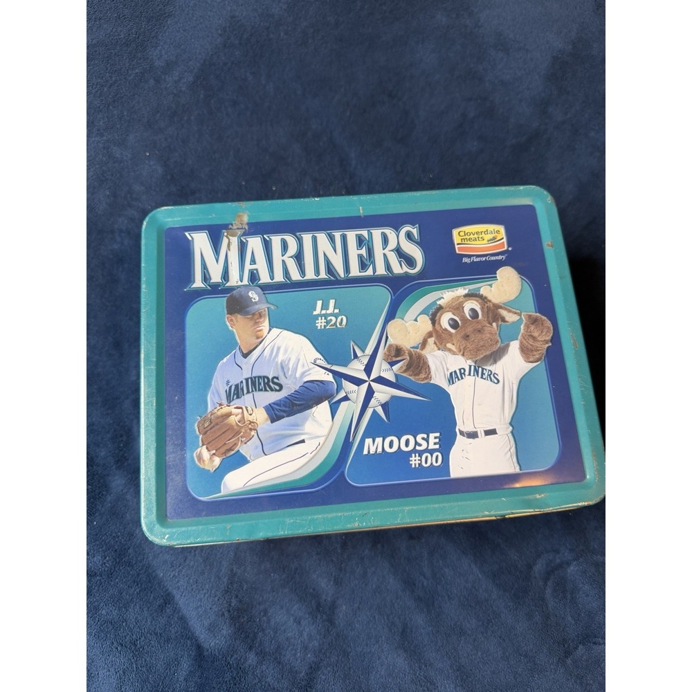 Seattle Mariners Metal Lunchbox Felix Raul Moose MLB Baseball Collectible